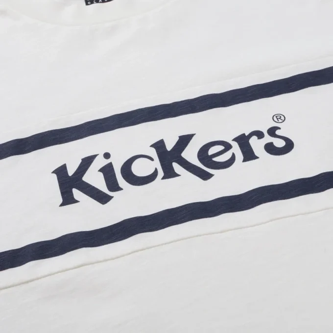Maglietta classica a maniche corte Kickers da uomo, bianca Maglietta classica a maniche corte Kickers da uomo, bianca