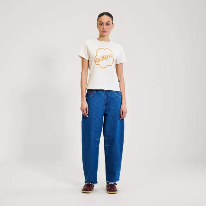 Maglietta Kickers Classic Skinny da donna, bianca Maglietta Kickers Classic Skinny da donna, bianca