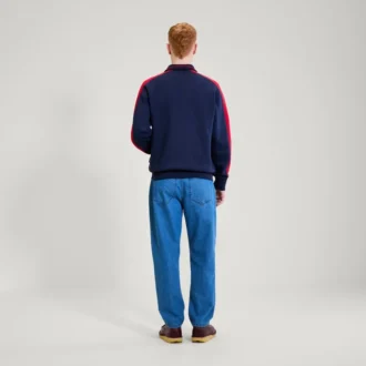 Maglione classico con zip da uomo Kickers, blu navy