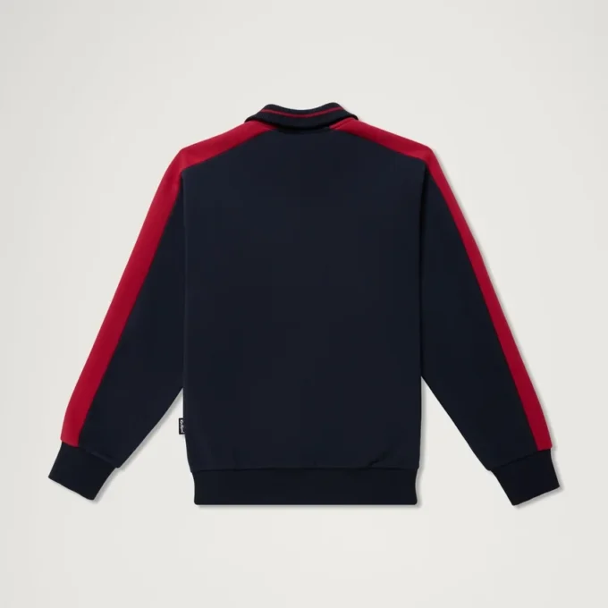 Maglione classico con zip da uomo Kickers, blu navy Maglione classico con zip da uomo Kickers, blu navy