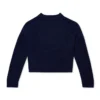 Maglione da donna Kickers con scollo a barchetta e maniche larghe, blu navy Maglione da donna Kickers con scollo a barchetta e maniche larghe, blu navy