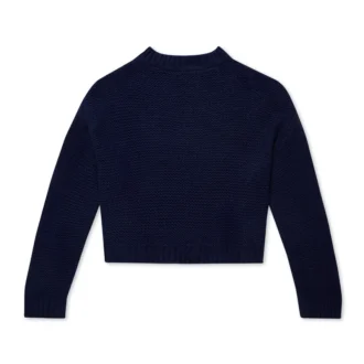 Maglione da donna Kickers con scollo a barchetta e maniche larghe, blu navy