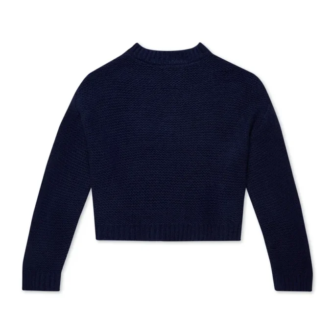 Maglione da donna Kickers con scollo a barchetta e maniche larghe, blu navy Maglione da donna Kickers con scollo a barchetta e maniche larghe, blu navy