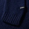 Maglione da donna Kickers con scollo a barchetta e maniche larghe, blu navy Maglione da donna Kickers con scollo a barchetta e maniche larghe, blu navy