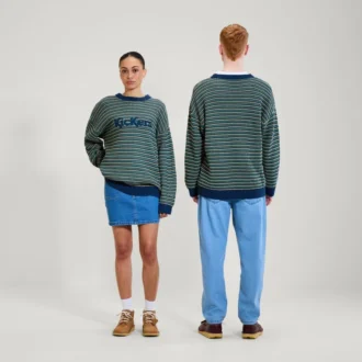 Maglione unisex per adulti Kickers con logo sul petto, maglia multicolore