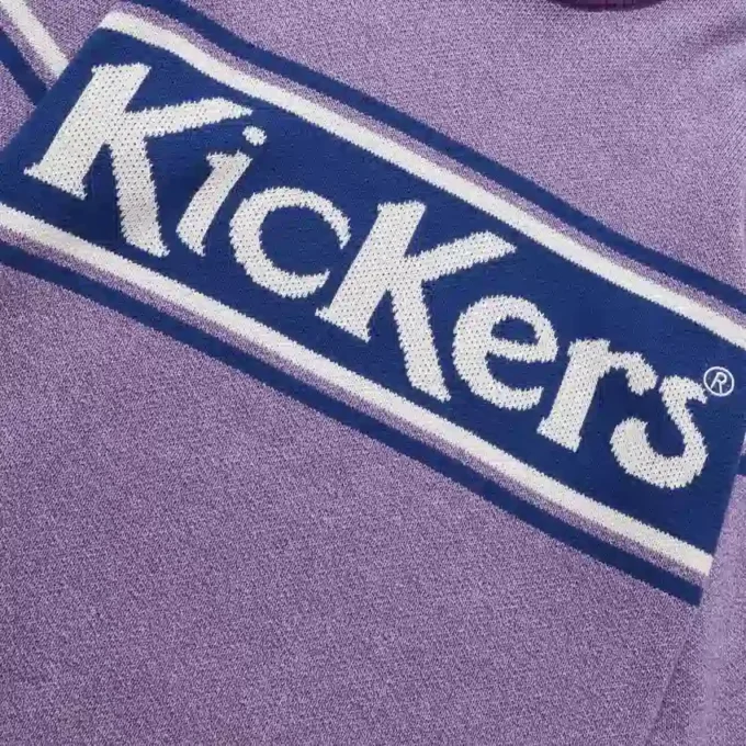 Maglione unisex per adulti Kickers con logo sul petto, viola