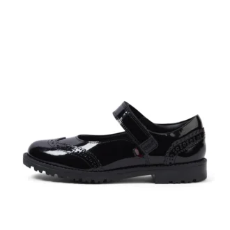 Ragazze Junior Lachly MJ Brogue in vernice nera