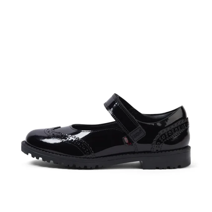 Ragazze Junior Lachly MJ Brogue in vernice nera Ragazze Junior Lachly MJ Brogue in vernice nera