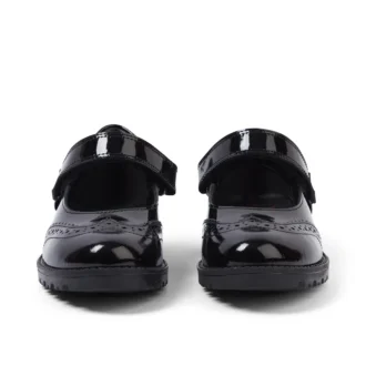 Ragazze Junior Lachly MJ Brogue in vernice nera