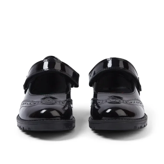 Ragazze Junior Lachly MJ Brogue in vernice nera Ragazze Junior Lachly MJ Brogue in vernice nera