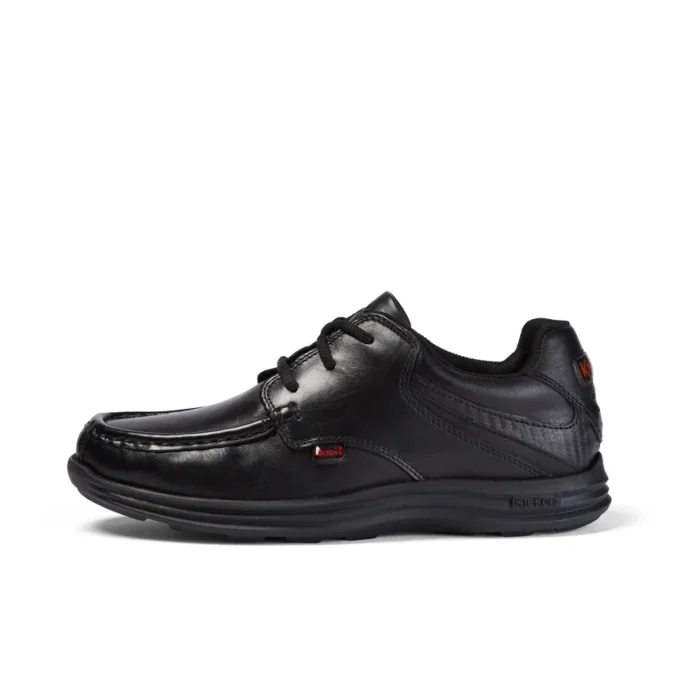 Reasan Lace in pelle nera da ragazzo Reasan Lace in pelle nera da ragazzo