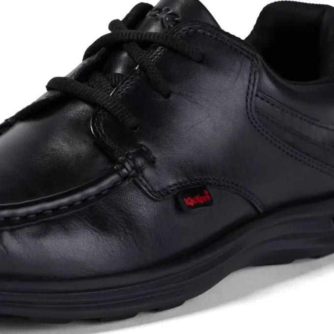 Reasan Lace in pelle nera da ragazzo Reasan Lace in pelle nera da ragazzo