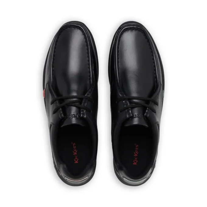 Reasan Lace in pelle nera da uomo Reasan Lace in pelle nera da uomo