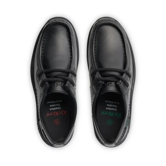 Reasan Moc in pelle nera per ragazzi Reasan Moc in pelle nera per ragazzi