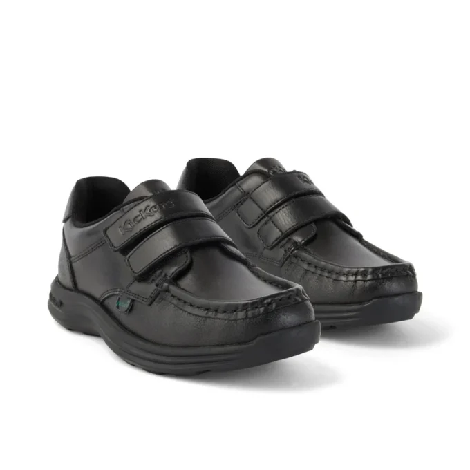 Reasan Twin Vel in pelle nera per ragazzi Reasan Twin Vel in pelle nera per ragazzi
