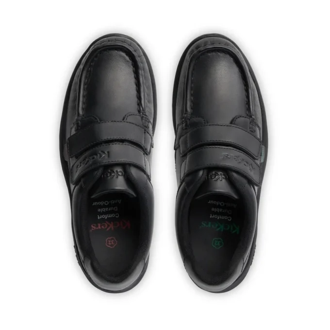 Reasan Twin Vel in pelle nera per ragazzi Reasan Twin Vel in pelle nera per ragazzi