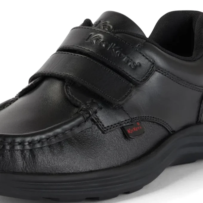 Reasan Twin Vel in pelle nera per ragazzi Reasan Twin Vel in pelle nera per ragazzi