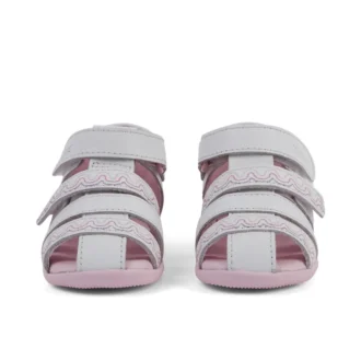 Sandali Baby Wriggle Wave in pelle bianca