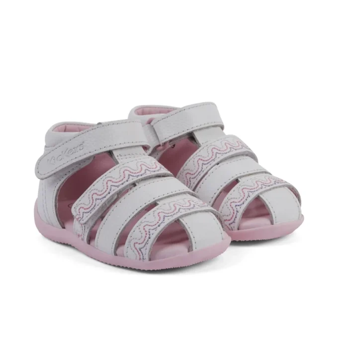 Sandali Baby Wriggle Wave in pelle bianca Sandali Baby Wriggle Wave in pelle bianca
