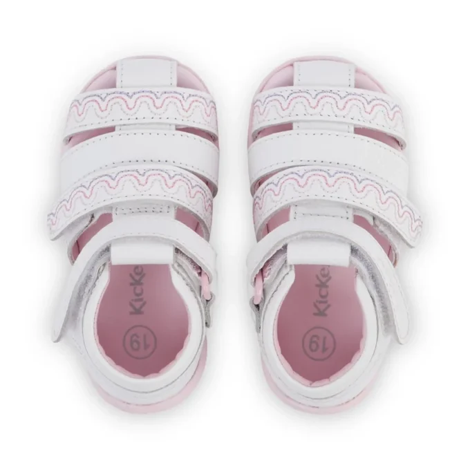 Sandali Baby Wriggle Wave in pelle bianca Sandali Baby Wriggle Wave in pelle bianca