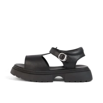 Sandali da donna Kenzi in pelle, nero