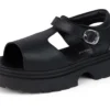 Sandali da donna Kenzi in pelle, nero Sandali da donna Kenzi in pelle, nero