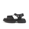 Sandali Kenzi da bambina in pelle nera Sandali Kenzi da bambina in pelle nera