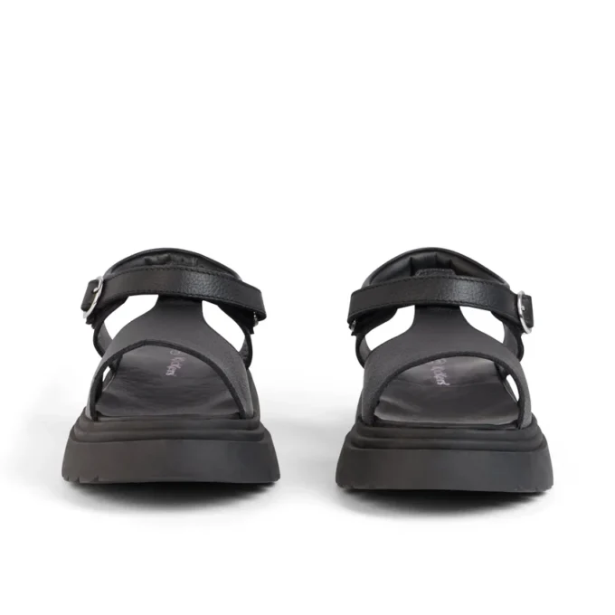 Sandali Kenzi da bambina in pelle nera Sandali Kenzi da bambina in pelle nera