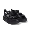 Sandalo in pelle Knox Lo Buckle da donna, nero Sandalo in pelle Knox Lo Buckle da donna, nero