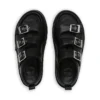 Sandalo in pelle Knox Lo Buckle da donna, nero Sandalo in pelle Knox Lo Buckle da donna, nero