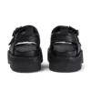 Sandalo in pelle Knox Lo Buckle da donna, nero Sandalo in pelle Knox Lo Buckle da donna, nero