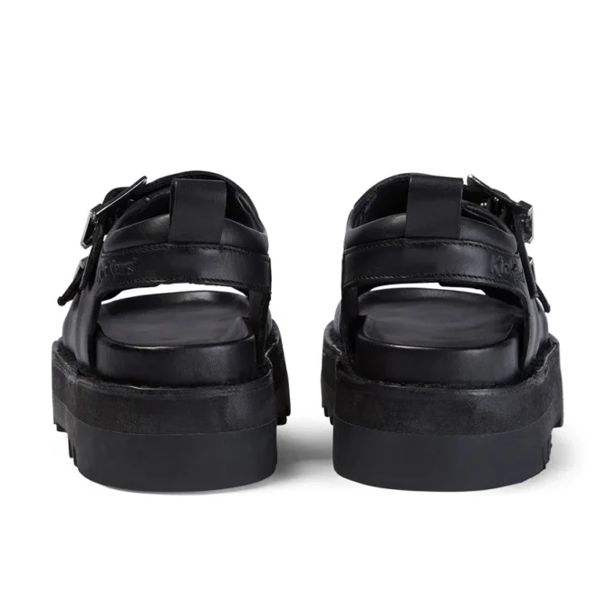 Sandalo in pelle Knox Lo Buckle da donna, nero Sandalo in pelle Knox Lo Buckle da donna, nero