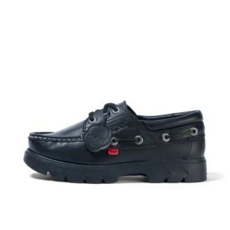 Scarpa da barca Lennon unisex per adulti in pelle nera
