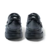 Scarpa da barca Lennon unisex per adulti in pelle nera Scarpa da barca Lennon unisex per adulti in pelle nera