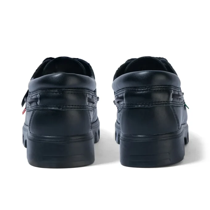 Scarpa da barca Lennon unisex per adulti in pelle nera Scarpa da barca Lennon unisex per adulti in pelle nera