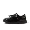 Scarpe Adlar T Bar Bow in vernice nera per bambine Scarpe Adlar T Bar Bow in vernice nera per bambine