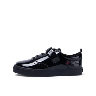 Scarpe brogue Tovni da bambina in vernice nera
