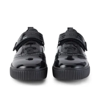Scarpe brogue Tovni da bambina in vernice nera