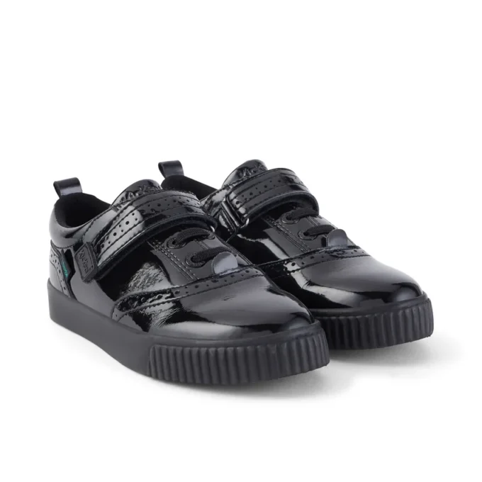 Scarpe brogue Tovni da bambina in vernice nera Scarpe brogue Tovni da bambina in vernice nera