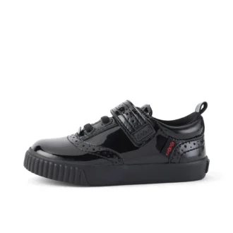 Scarpe brogue Tovni per bambine in vernice nera