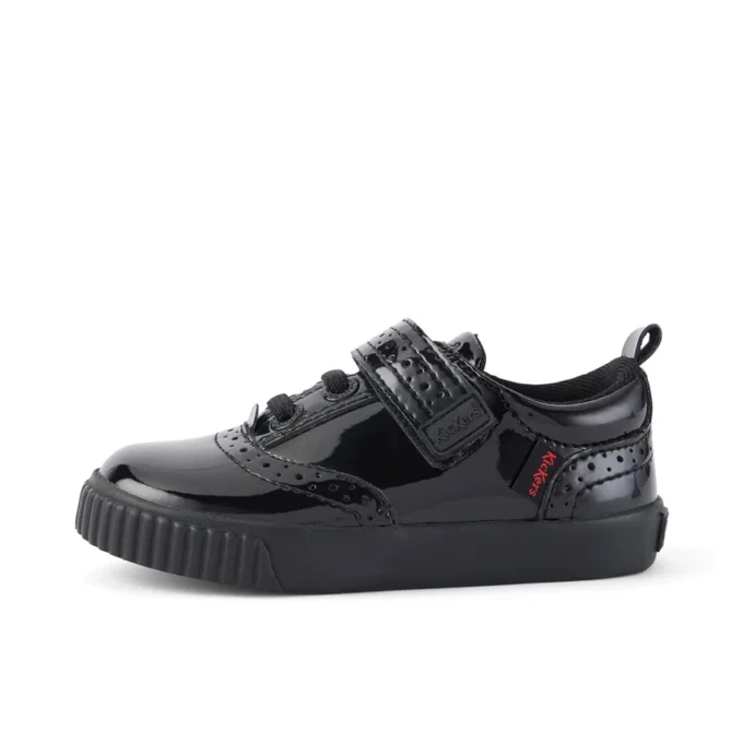 Scarpe brogue Tovni per bambine in vernice nera Scarpe brogue Tovni per bambine in vernice nera