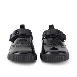 Scarpe brogue Tovni per bambine in vernice nera
