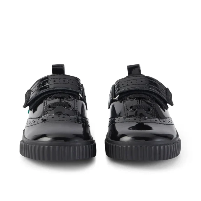 Scarpe brogue Tovni per bambine in vernice nera Scarpe brogue Tovni per bambine in vernice nera