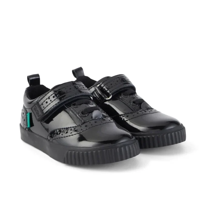 Scarpe brogue Tovni per bambine in vernice nera Scarpe brogue Tovni per bambine in vernice nera