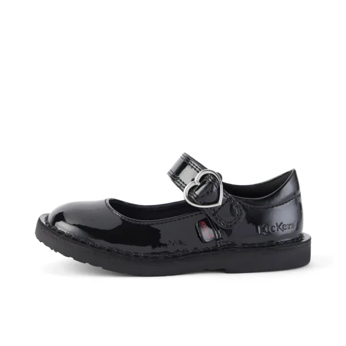 Scarpe da bambina Adlar Heart Mj in vernice nera