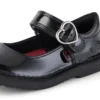 Scarpe da bambina Adlar Heart Mj in vernice nera