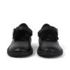 Scarpe da bambina Adlar MJ in pelle con bordi smerlati, nero