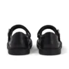 Scarpe da bambina Adlar MJ in pelle con bordi smerlati, nero
