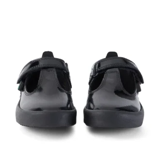 Scarpe da bambina Kariko con cinturino a T in vernice nera