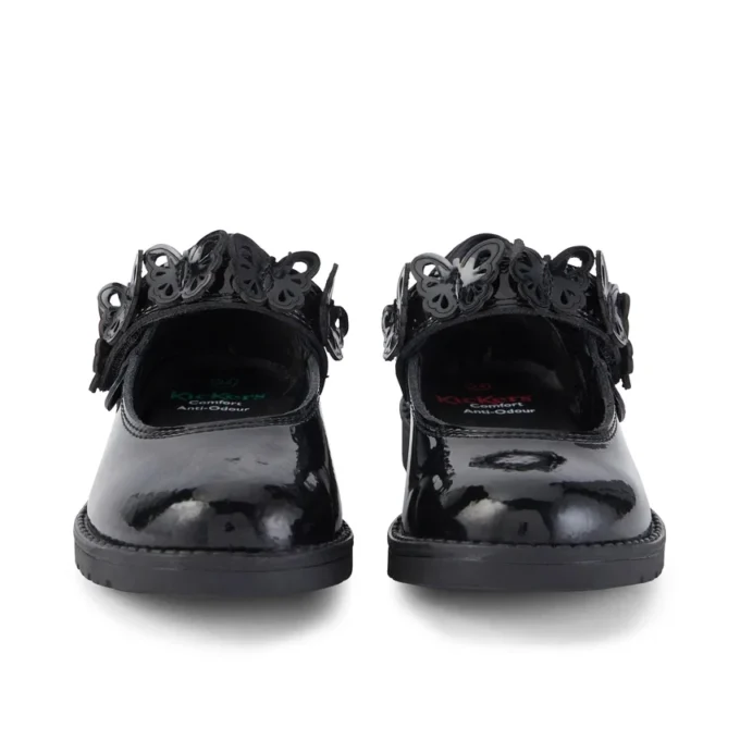 Scarpe da bambina Lachly Butterfly Mj in vernice nera Scarpe da bambina Lachly Butterfly Mj in vernice nera